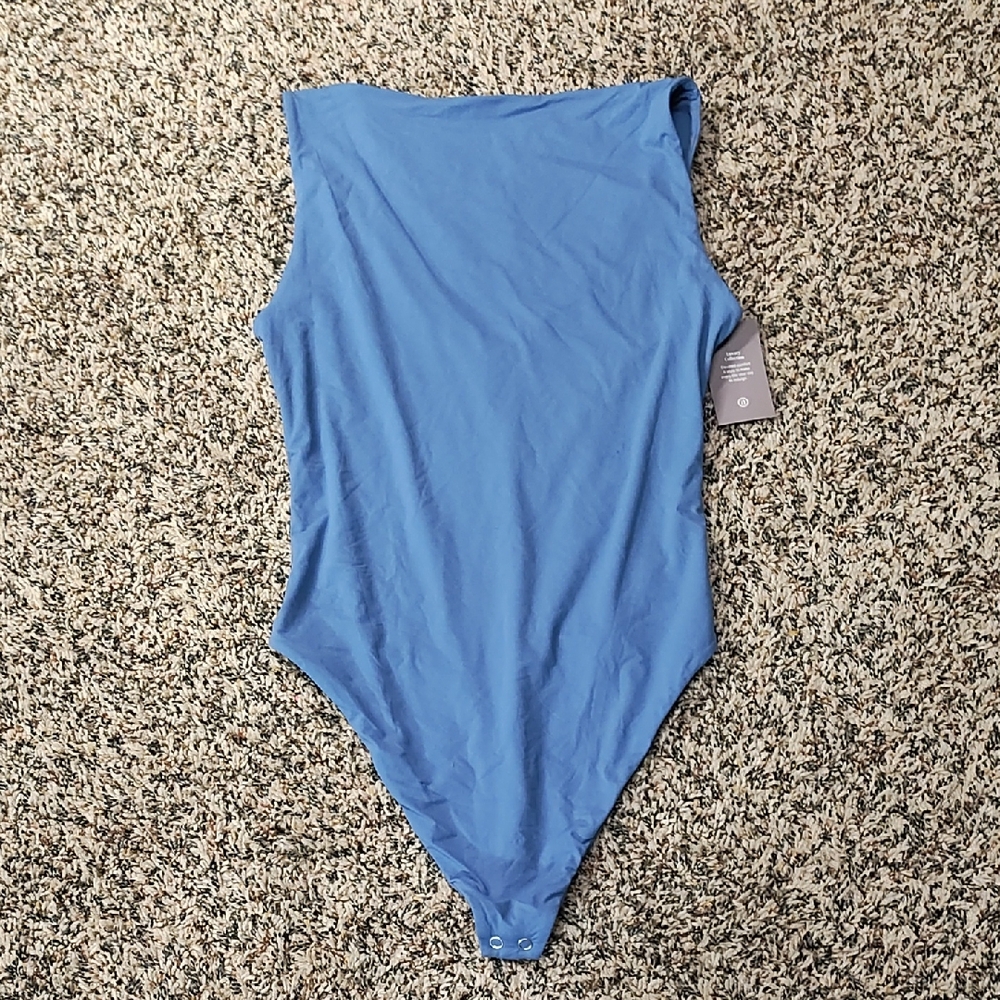 Auden | Elegant High Neck Women's Thong  Blue Bodysuit